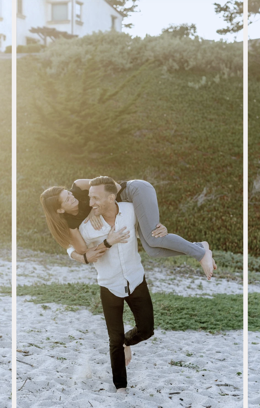 Couple enjoying time together on the beach